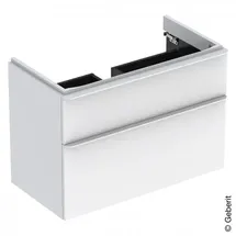Geberit Waschtischunterschrank 2 Schubladen 88,4 x 61,7 x 47 cm Weiß Hochglanz