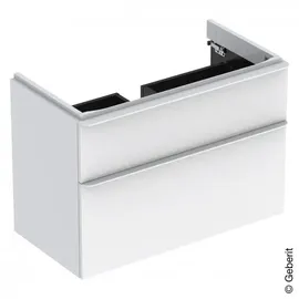Geberit Waschtischunterschrank 2 Schubladen 88,4 x 61,7 x 47 cm Weiß Hochglanz