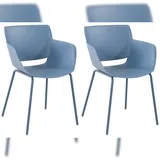 CLP Alpena Gartenstuhl 55 x 60 x 90 cm blau 2 St.