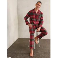 Wäschepur WITT WEIDEN Pyjama in dunkelrot-graphit-kariert | Gr.: 44-46