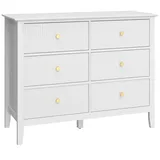 Homcom Sideboard 100 x 78 x 40 cm Weiß