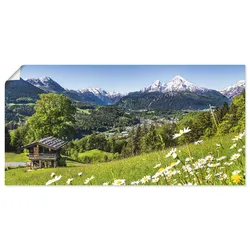 Artland Wandbild »Landschaft in den Bayerischen Alpen«, Berge, (1 St.), als Alubild, Outdoorbild, Leinwandbild, Poster, Wandaufkleber Artland Farbe Bild(er): grün