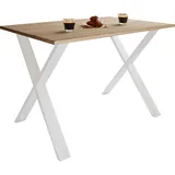 VCM Premium Holz Esstisch Tisch Xona X Weiß - Braun