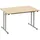 Sodematub Klapptisch 120 x 80 x 74 cm Beige/Braun/Silber