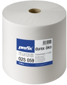 profix® durex Öko Putztuchrolle, 36 x 38 cm, 3-lagig, weiß, Tissue, perforiert, 1 Paket = 1 Rolle = 1000 Abrisse