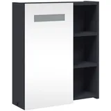 vidaXL Spiegelschrank mit LED-Beleuchtung Grau 45x13x52 cm