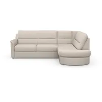 Ecksofa SIT & MORE "Panini L-Form" Sofas Gr. B/H/T: 243cm x 87cm x 155cm, Luxus-Microfaser Euphoria, Ottomane rechts, ohne Vorziehsitz-ohne Bettkasten, grau (elephant) wahlweise mit Vorziehsitz und Bettkasten