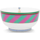 Pip Studio Chique Stripes Bowl pink-Green 15,5cm