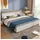stilvora Erwachsenenbett 205 X 164 Cm Aus Holz, Doppelbett Mit Kopfteil, Zweifarbigem Design, Ohne Matratze, Eiche