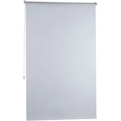 Relaxdays Thermo Verdunklungsrollo, Hitzeschutz, Fenster Seitenzugrollo, Klemmfix ohne bohren, 100x160, Stoff 96cm, weiß