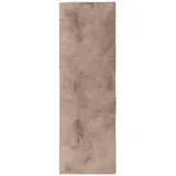 benuta Basic Fellteppich Furry Taupe 80x250 cm - Moderner Teppich für Wohnzimmer