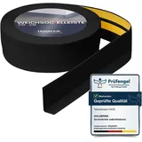 Holzbrink Weichsockelleiste selbstklebend PVC 50x20mm, 25 m Winkelleiste für Küchenarbeitsplatte, Bodenbelag Eckleiste selbstklebend Farbe: Schwarz