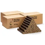 Neandertaler Feuer Holzbriketts PiniKay Hartholzbriketts Kaminbriketts Briketts Briquettes Gluthalter, 90 kg