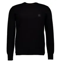 Boss Orange Herren Pullover schwarz unifarben, schwarz, NOS