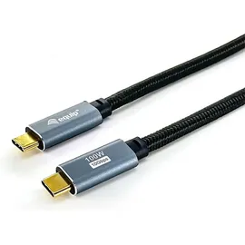 Equip 128359 USB 3.2 Gen 2 C-auf-C-Kabel 3,0m PD100W 4K/60Hz 10Gbps, schwarz