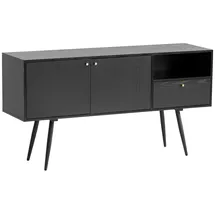Wohnling Sideboard 140 x 75 x 40 cm Schwarz