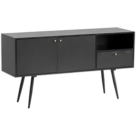 Wohnling Sideboard 140 x 75 x 40 cm Schwarz