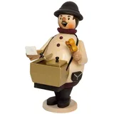 Kuhnert - Rauchmann/Räucherfigur aus Holz - Max Bockwurstverkäufer - 16 cm Höhe - Made in Germany