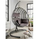 Destiny Hängesessel Coco DE Luxe, inkl. Gestell, Polyrattan, grau