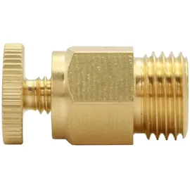 Riegler Ablass- und Entlüftungsventil, Messing, gerade Form, G 1/4