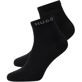 Hugo MESH LOGO Kurzsocken 2-Paar Schwarz 39-42
