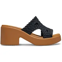 Crocs Brooklyn Woven Slide Heel Sandale, Sommerschuh mit modischem Blockabsatz,