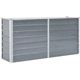 vidaXL Garten-Hochbeet verzinkter Stahl rechteckig 160 x 40 x 77 cm Grau  