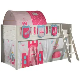 58 aufm Kessel Kinderbett Karyl 90 x 200 cm Massivholz weiß