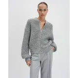 Someday Damen Strickjacke | TILARA Loose Voluminöse Blousonjacke aus Bouclégarn Hazy Fog Melange, 42 - 42