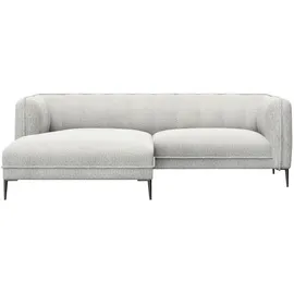 Livetastic Eckcouch Webstoff 5-Sitzer Dunkelgrau