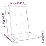 vidaXL Hochlehner-Auflagen 2 Stk. Melange Blau 120x50x4 cm Stoff