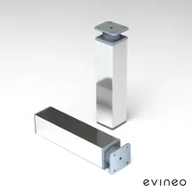 Evineo Möbelfüße 2 Stück BE023700 4 x 19 cm
