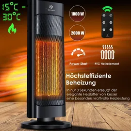 Kesser Heizlüfter 2000 W Schwarz