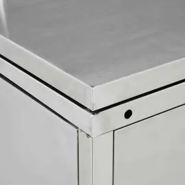 vidaXL Mülltonnenbox 240 l edelstahl