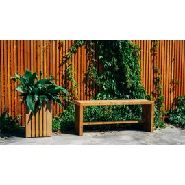 Andrewex Sichtschutzzaun-Element Quadra 90 cm x 180 cm Natur Lackiert