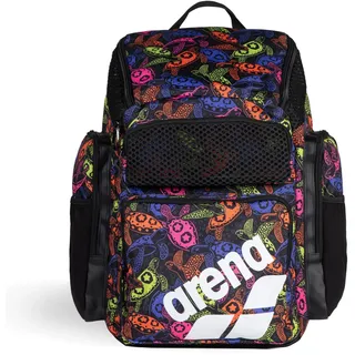 Arena One Go Rucksack für Schwimmer, Athleten, Sport, Fitnessstudio, Multisport, Tagesrucksack, große Größe, Trainingsausrüstung, Schwimmtasche für Damen und Herren, 45 Liter, Arena Meeresschildkröten