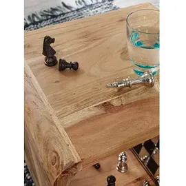Wohnling Beistelltische-Set quadratisch Massivholz akazie, 2 St.