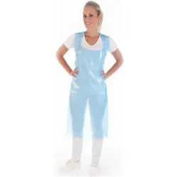 Hygonorm® Einwegschürze PE, auf Rolle - 16 my 23156 , 1 Karton = 5 Rollen = 1000 Stück, Maße: 117x70 cm, blau