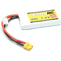 LemonRC Modellbau-Akkupack (LiPo) Akku (7.40 V, 450 mAh Zellen-Zahl: 2 35 C Softcase XT30