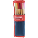 Stabilo Fineliner - STABILO point 88 - 25er Rollerset - mit 25 verschiedenen Farben