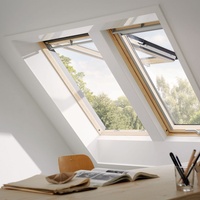 VELUX Dachfenster GPL 3067 Klapp-Schwing-Fenster Holz klar lack ENERGIE Wärmedämmung, 66x140 cm (FK08)