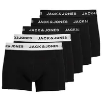 Jack & Jones Boxershorts Jack & Jones 5er Pack Herren Boxershorts schwarz Unterwäsche Trunks schwarz M