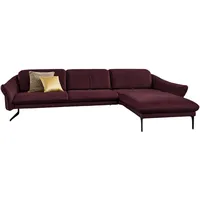 Himolla Ecksofa, Rot, Leder, Echtleder, 3-Sitzer, Ottomane rechts, L-Form, 330x204 cm, Blauer Engel, Goldenes M, Emas, Typenauswahl, Fußauswahl, Lederauswahl, planbar, Sitzqualitäten, seitenverkehrt erhältlich, Hocker Rücken echt, individuell planbar, Wohnzimmer, Sofas & Couches, Wohnlandschaften, Ecksofas