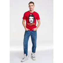 LOGOSHIRT T-Shirt "MAGNUM", Herren, Gr. L, rot, 100% Baumwolle, bedruckt, normal, Rundhals, Shirts T-Shirt, mit großem Front-Print
