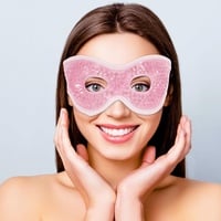 MIVORA Augenmaske Kühlend, Gel Kühlmaske, Warm Augen Gesicht Kühlbrille Kühlende Wiederverwendbare, Ice Eye Mask für Migräne Kopfschmerzen Müde Augen Augenringe Sinusschmerzen(A-Rosa)