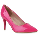 VAN HILL Damen Spitze Pumps in Fuchsia Lack