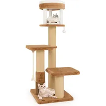 Costway Kratzbaum 164 cm braun-weiß