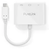 PureLink USB-C auf Multiport Adapter 0,10 m Weiß