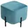 Homcom Fußhocker gepolstert Kunststoff 44,5 x 41,5 x 44,5 cm Türkis