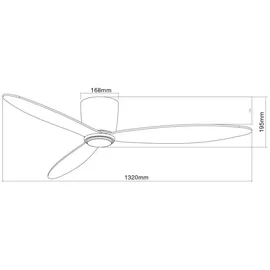 LUCCI AIR Airfusion Radar 132 cm Deckenventilator weiß